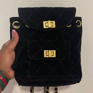 NWT Velour mini backpack